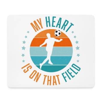 Fußball Leidenschaft - Mousepad (Querformat) - Weiß - Vorne