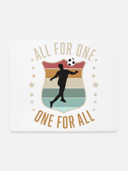 Fußball Team - Mousepad (Querformat) - Weiß