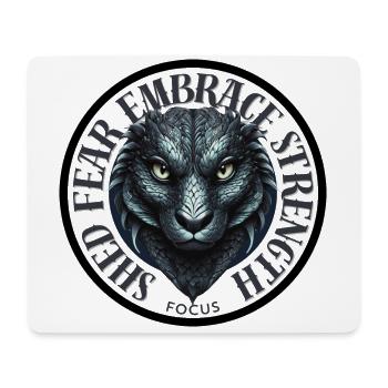 Shed Fear, Embrace Strength - Mousepad (Querformat) - Weiß - Vorne