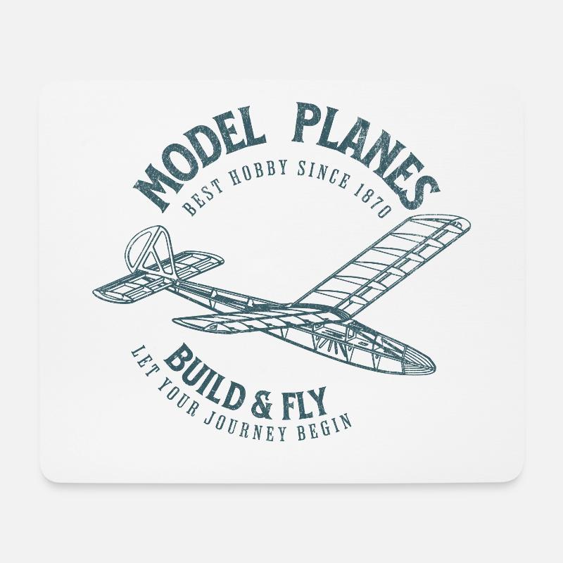 Model Airplanes - Mouse Pad (horizontal) - white
