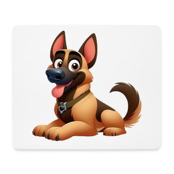 Deutscher Schäferhund 9 - Mousepad (Querformat) - Weiß - Vorne