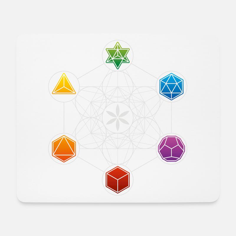 Plato's solids - Mouse Pad (horizontal) - white