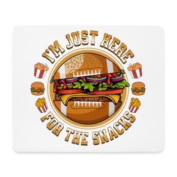 Football américain chez Just Here For The Snacks - Tapis de souris (format paysage) - blanc - Devant