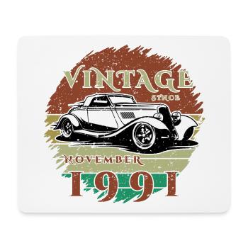33. Geburtstag - Klassiker - Vintage since 11/1991 - Mousepad (Querformat) - Weiß - Vorne