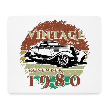 44th Birthday - Classics - Vintage since 11/1980 - Mouse Pad (horizontal) - white - Front
