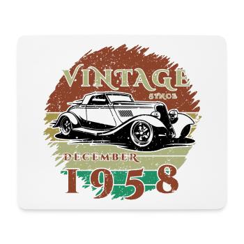 66ème Anniversaire - Classiques - Millésime depuis 12/1958 - Tapis de souris (format paysage) - blanc - Devant