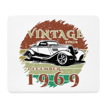 55th Birthday - Classic - Vintage since 12/1969 - Mouse Pad (horizontal) - white - Front