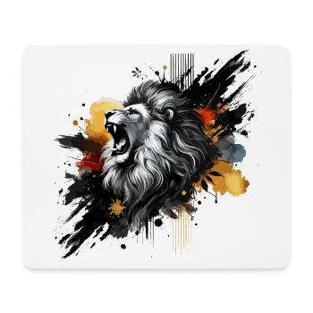 Lion in watercolor, colorful - Mouse Pad (horizontal) - white - Front