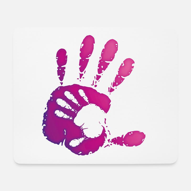 HANDS - PURPLE - Mouse Pad (horizontal) - white