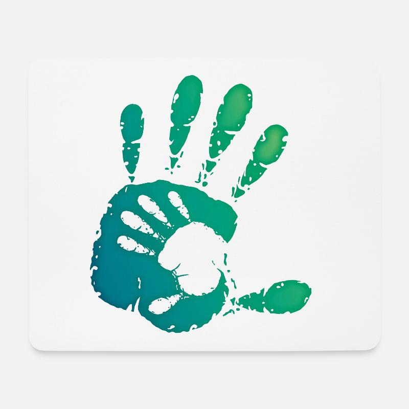 HANDS - TURQUOISE - Mouse Pad (horizontal) - white