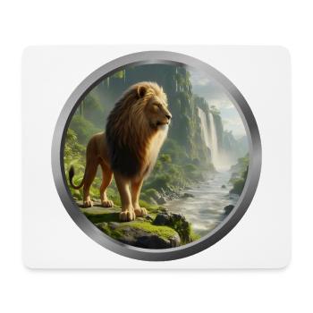 Lion Animal - 5 - Mouse Pad (horizontal) - white - Front