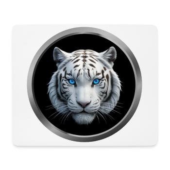White Tiger Animal - 3 - Mouse Pad (horizontal) - white - Front