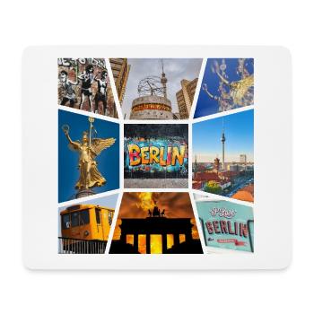 Berlin Skyline City Germany Collage Graffiti - Mouse Pad (horizontal) - white - Front