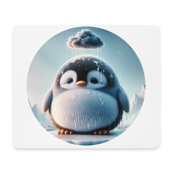 Little Sad Penguin in the Rain - Mouse Pad (horizontal) - white - Front