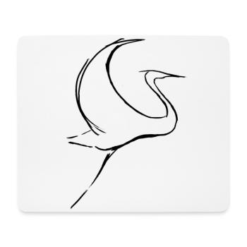 Collection de grues LoPi - Tapis de souris (format paysage) - blanc - Devant