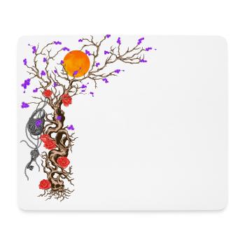 Padlock with roses - Mousepad (Querformat) - Weiß - Vorne