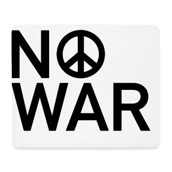 NO WAR Peace Sign Statement - Mouse Pad (horizontal) - white - Front