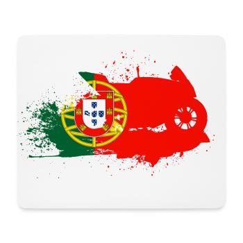 Moto Art Sport automobile Portugal Drapeau - Tapis de souris (format paysage) - blanc - Devant