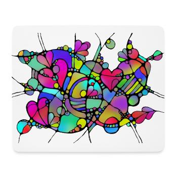 Abstract Art - Neuro Art LOVE IS CRAZY 5 - Mouse Pad (horizontal) - white - Front