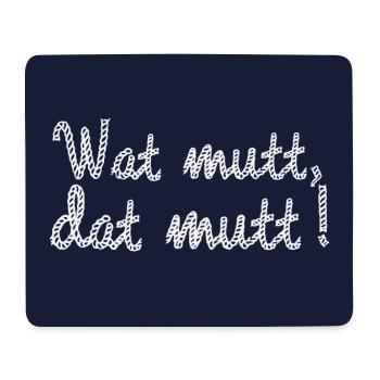 Maske Gesichtsmaske Mundschutz plattdeutsch lustig - Mousepad (Querformat) - Weiß - Vorne
