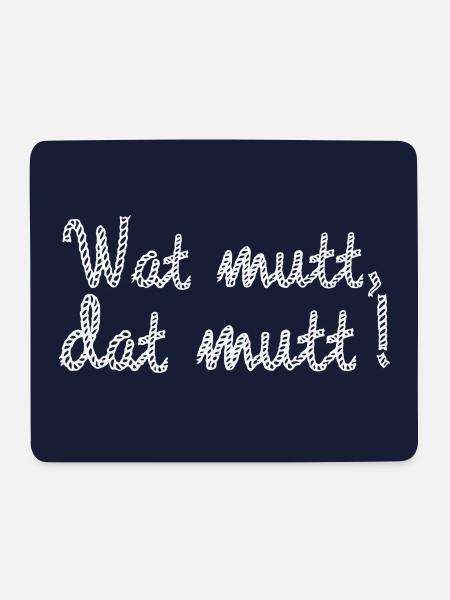 Maske Gesichtsmaske Mundschutz plattdeutsch lustig - Mousepad (Querformat) - Weiß