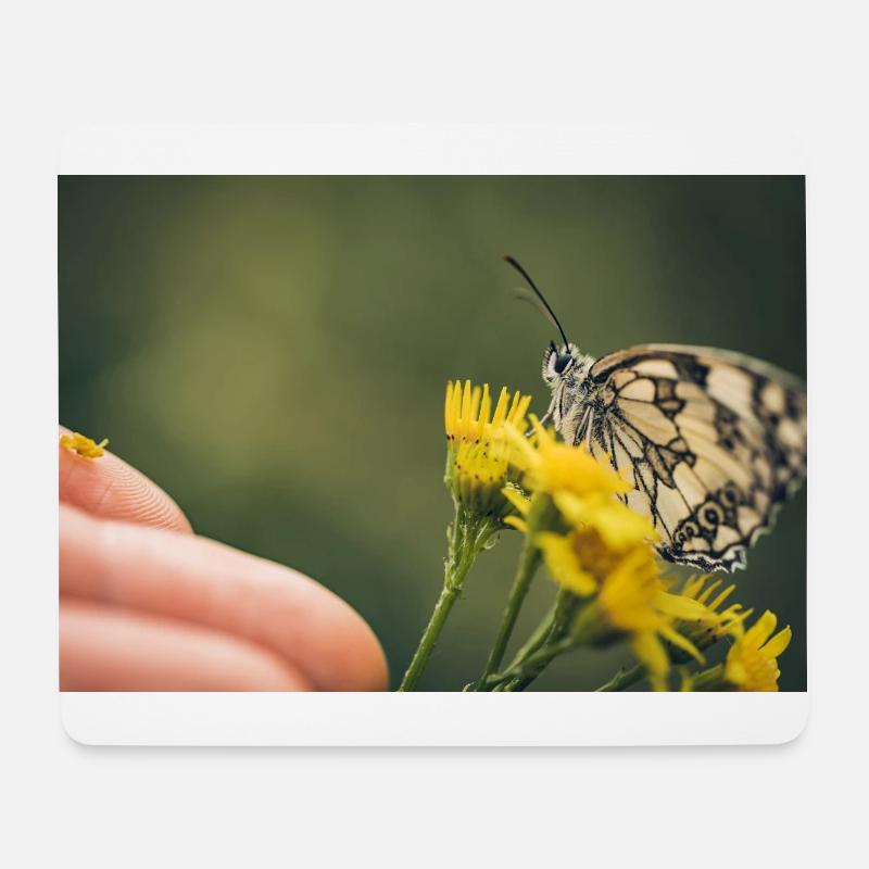 Schmetterling aus der Natur - Mousepad (Querformat) - Weiß