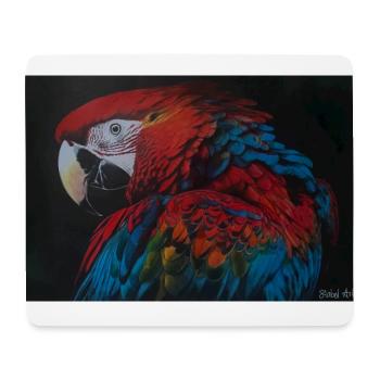 Papagei - Mousepad (Querformat) - Weiß - Vorne