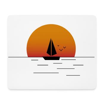 Voilier sur la mer - Tapis de souris (format paysage) - blanc - Devant
