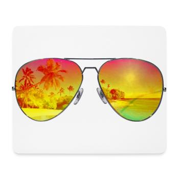 Sunny glasses - Mouse Pad (horizontal) - white - Front