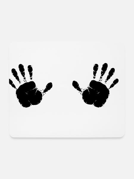 Hände Handabdrücke - Mousepad (Querformat) - Weiß