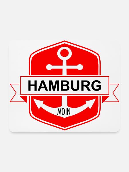 Hamburger Ankerplatz - Mousepad (Querformat) - Weiß