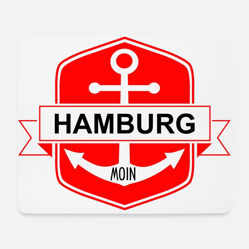 Hamburger Ankerplatz - Mousepad (Querformat) - Weiß