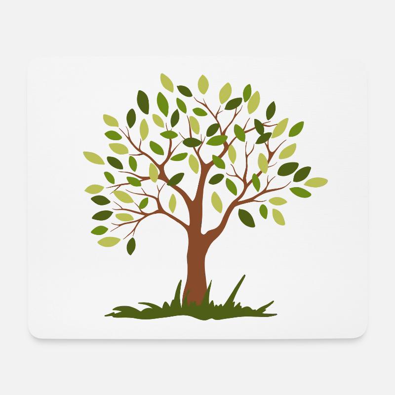 beautiful green tree - Mouse Pad (horizontal) - white