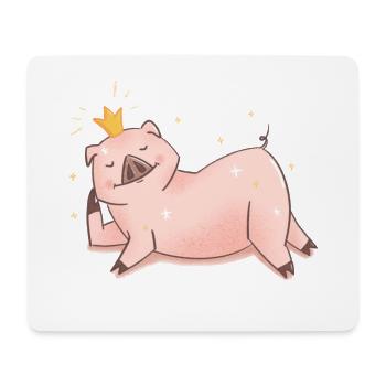 Schwein Prinzessin - Mousepad (Querformat) - Weiß - Vorne