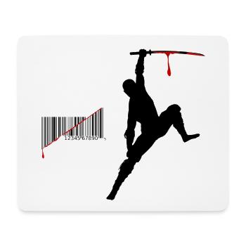 Ninja Barcode - Mousepad (Querformat) - Weiß - Vorne