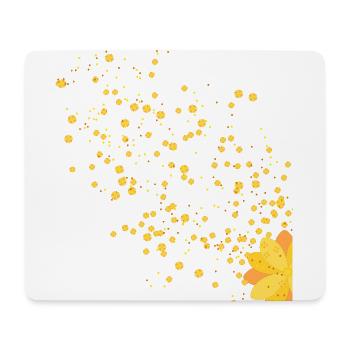 gelbe Blume - Mousepad (Querformat) - Weiß - Vorne