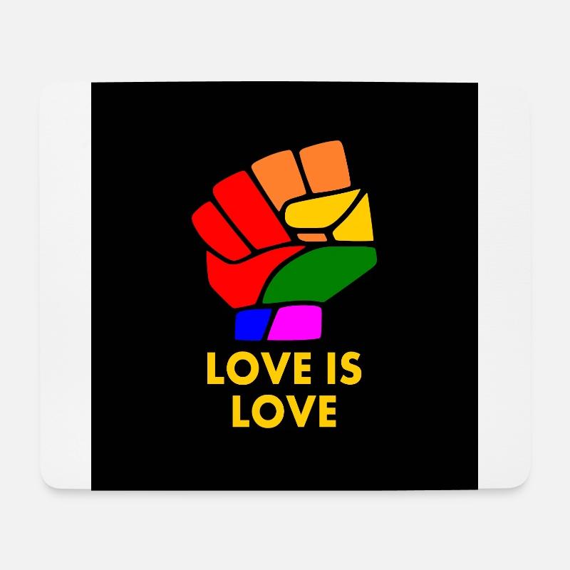 Love is love - Mousepad (Querformat) - Weiß