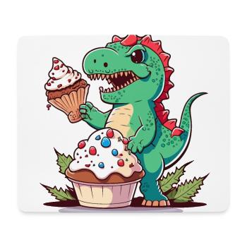 Dino Baker - Tapis de souris (format paysage) - blanc - Devant
