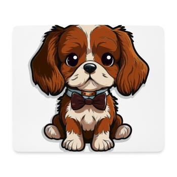 Eleganter Welpe - Mousepad (Querformat) - Weiß - Vorne