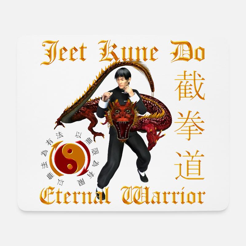 Jeet Kune Do Krieger - Mousepad (Querformat) - Weiß