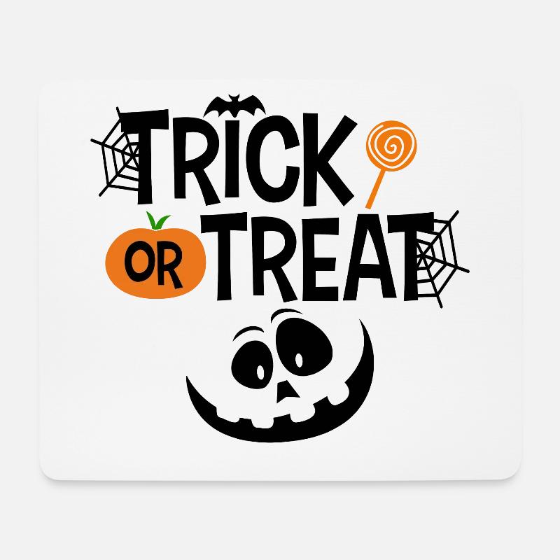 Trick or Treat Halloween Gesicht Kürbis - Mousepad (Querformat) - Weiß