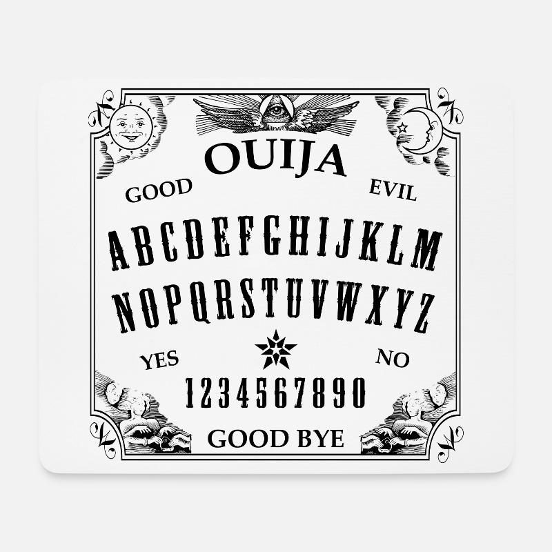 OUIJA Brett in schwarz - Mousepad (Querformat) - Weiß