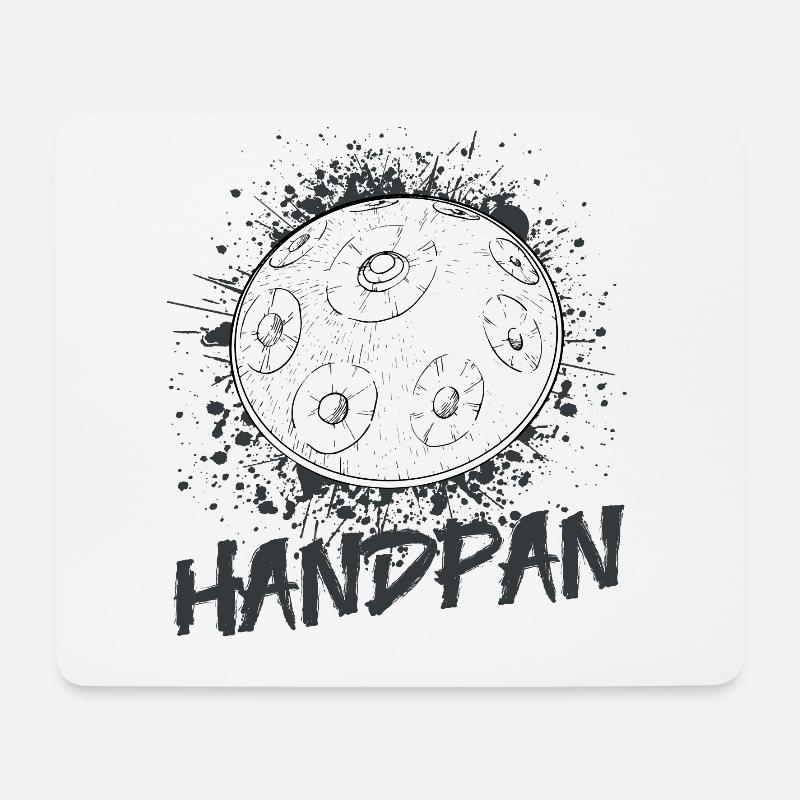Handpan Hang Music Sound T-Shirt Tee - Mousepad (Querformat) - Weiß