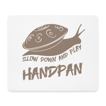 Handpan Hang T-Shirt Musique Sound Snail - Tapis de souris (format paysage) - blanc - Devant