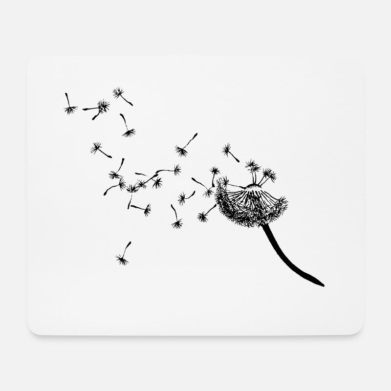Pusteblume - Mousepad (Querformat) - Weiß