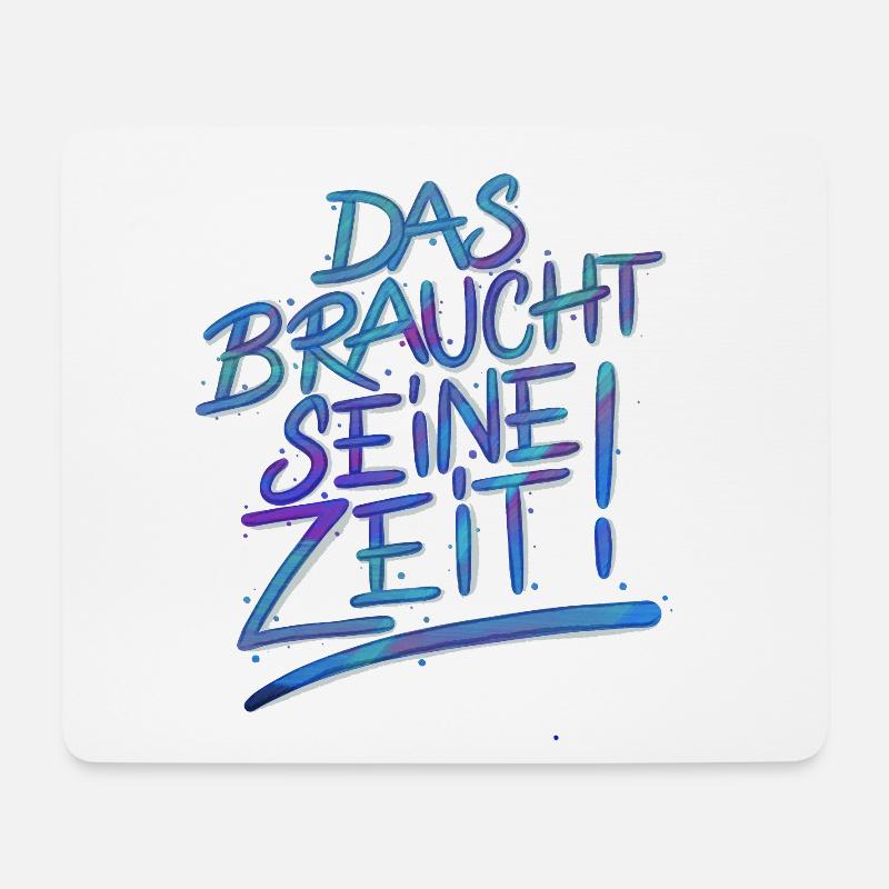 Zeit - Mousepad (Querformat) - Weiß
