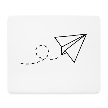 avion en papier - Tapis de souris (format paysage) - blanc - Devant