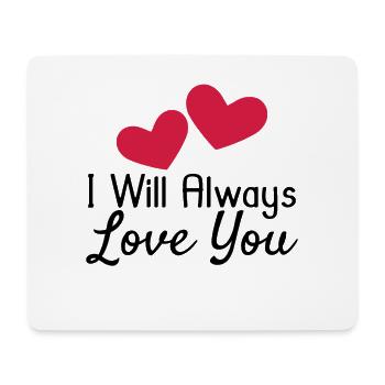 Love you - Mousepad (Querformat) - Weiß - Vorne