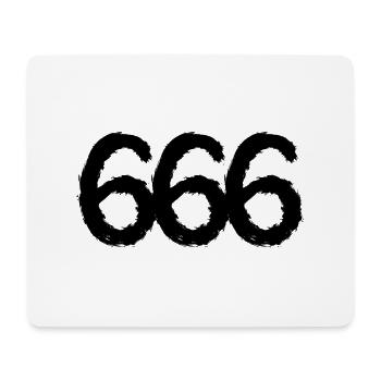 666 number symbol - Mouse Pad (horizontal) - white - Front