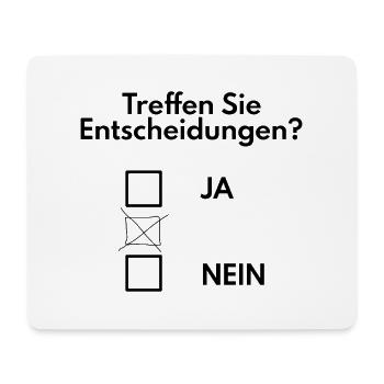 Entscheidung treffen lustig - Mousepad (Querformat) - Weiß - Vorne